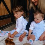 Witney Carson Instagram - Is there anything cuter than babies with baby chicks?!! 🥹🐣🫧 We are so ready for spring over here in our @janieandjack pieces, perfect for Easter and all things spring! The boys’ cute outfits are linked in stories and you can use my code WITNEY15 for 15% off your purchase (exclusions apply). #janieandjacklove #janieandjackpartner