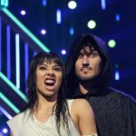 Xochitl Gomez Instagram - This contemporary truly was a Game Of Survival. @valentin and I made it to the next week!!! Thank you to crew, hmu, costume, and everyone who voted for us ♥️ #teamxv #dwts