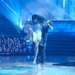 Xochitl Gomez Instagram - This contemporary truly was a Game Of Survival. @valentin and I made it to the next week!!! Thank you to crew, hmu, costume, and everyone who voted for us ♥️ #teamxv #dwts