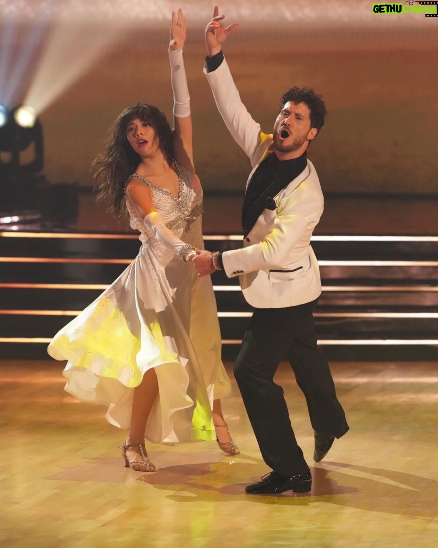 Xochitl Gomez Instagram - We made it to the semifinals!!!! Thank you to everyone who voted and support us. @valentin you’re the best partner I could ask for and I love performing alongside you, I appreciate your patience, dedication, and ur ability to be a GOOFBALL! These two dances brought me so much joy 🤍✨🌹 #teamxv #dwts