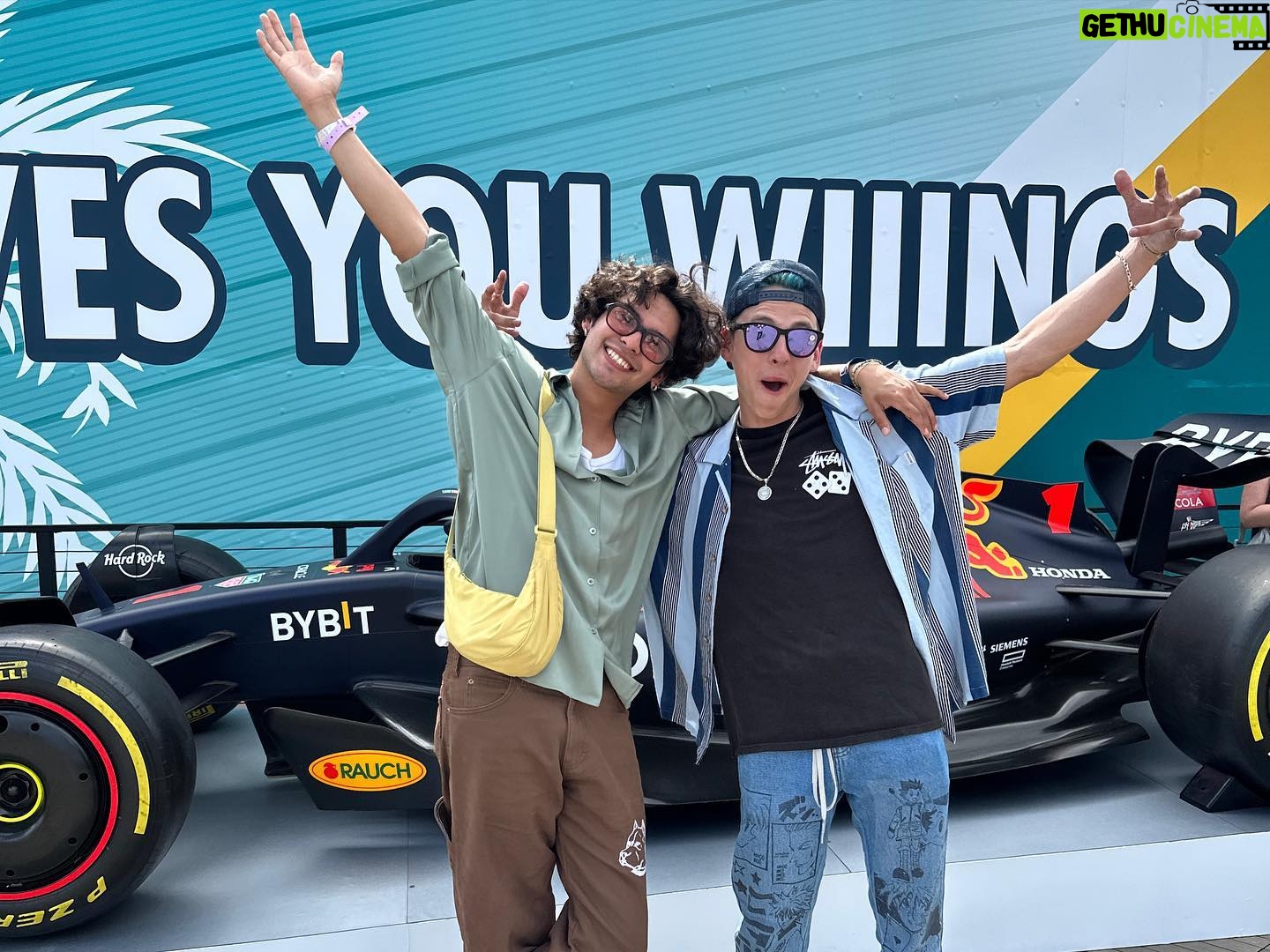 Xolo Mariduena Instagram - First F1 race was incredible. Thank you @cashapp @visa_us for taking these two Mexicans to go see our favorite Mexican behind the wheel…FATHER CHECO.
