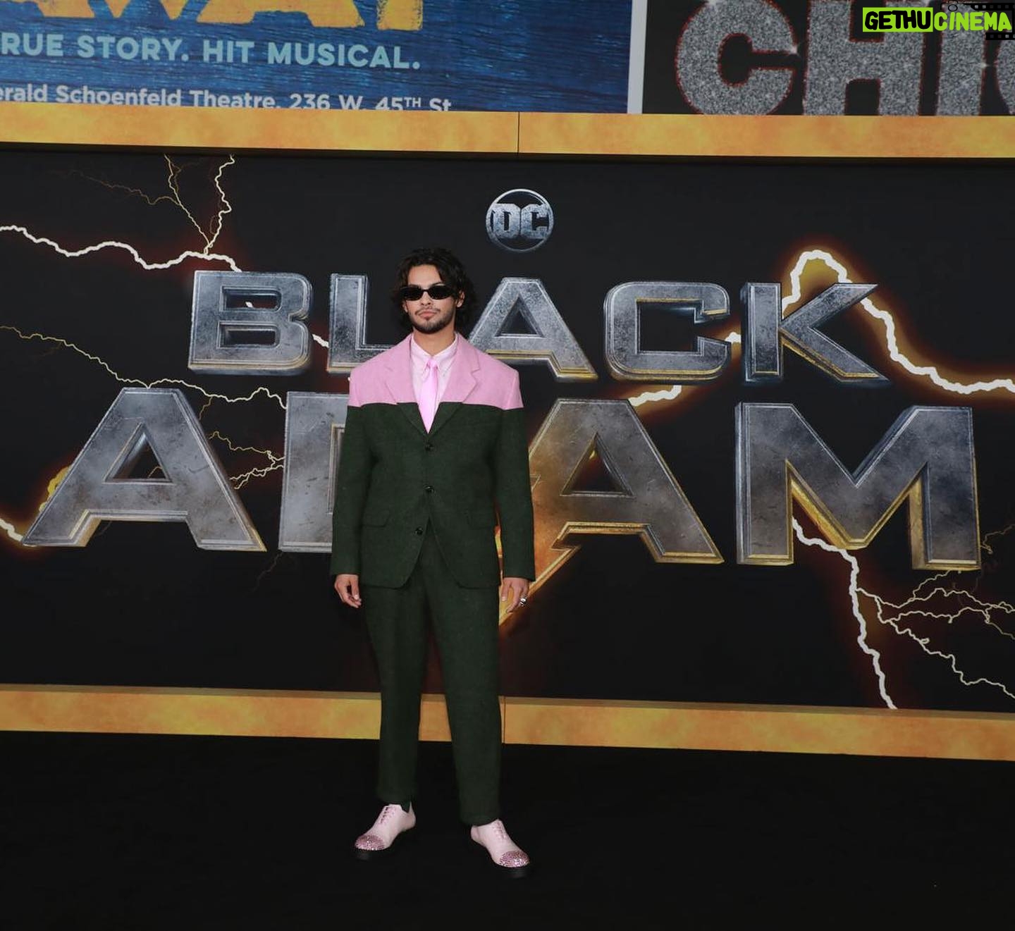 Xolo Mariduena - 642.1K Likes - Black Adam out October 21st. Tell them the man in pink and green sent you. Stylist @dan.p.lee. Grooming @lailalhayani . Suit @kenzo. Shoes @giuseppezanotti. Glasses @illesteva. Accessory @brunamarquezine.