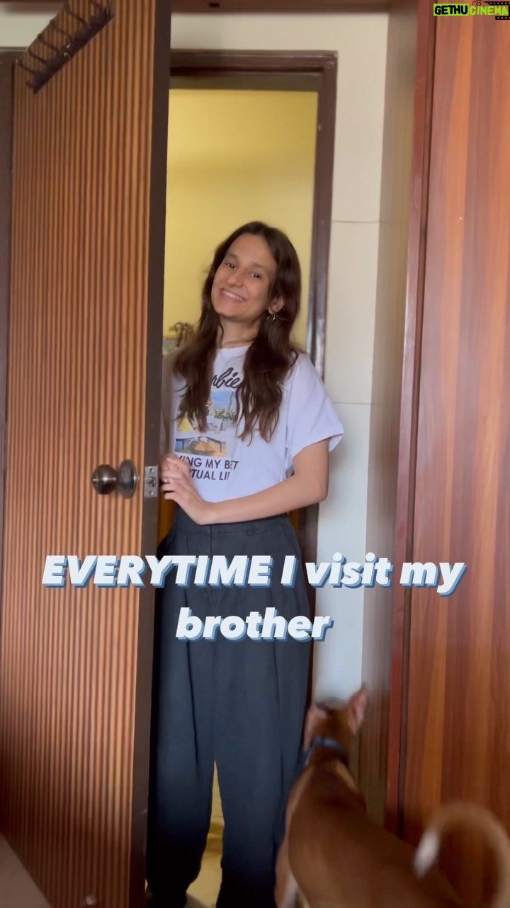 Yashaswini Dayama Instagram - Sibling spotted. Must annoy. 😇 . . . #taylorswift #taylorswiftedit #antihero #imtheproblem #siblings #annoy #annoyed #leavethedooropen