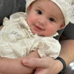 Yongwaree Anilbol Instagram - JMAC is now part of the Roman Catholic faith 🕊️ HALLELUJAH ✟ Joanna-marie’s baptism dress special made by @littlesisterofficial 💗🎀🌷
