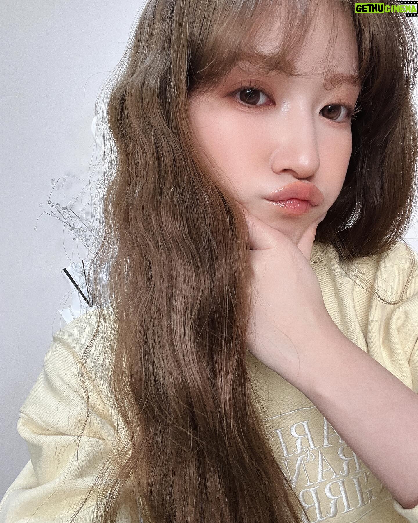 Yoshida Akari Instagram - 髪の毛ブリーチしてミルクティー系にしました🤍🤍 ケア大変やけど腰まで伸ばしたら明るくするって決めてたの〜💛💛 どうかな?🤍