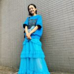 Yumi Adachi Instagram - 🩵🩵🩵 上下おなじ色着たいわけで。。。