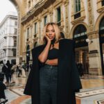 Yvonne Orji Instagram - Just a girl in the city of Milan, or as Barbara would say, “A Town’s woman.” (IYKYK 😉) • 📸: @modehunter Hair: @mitchellcantrellbeauty Makeup: @dalila_mua Coat: @thefrankieshop Top: @simkhai Pants: @khaite_ny Frames, shoes, jewelry: @ysl #milanfashionweek #mfw