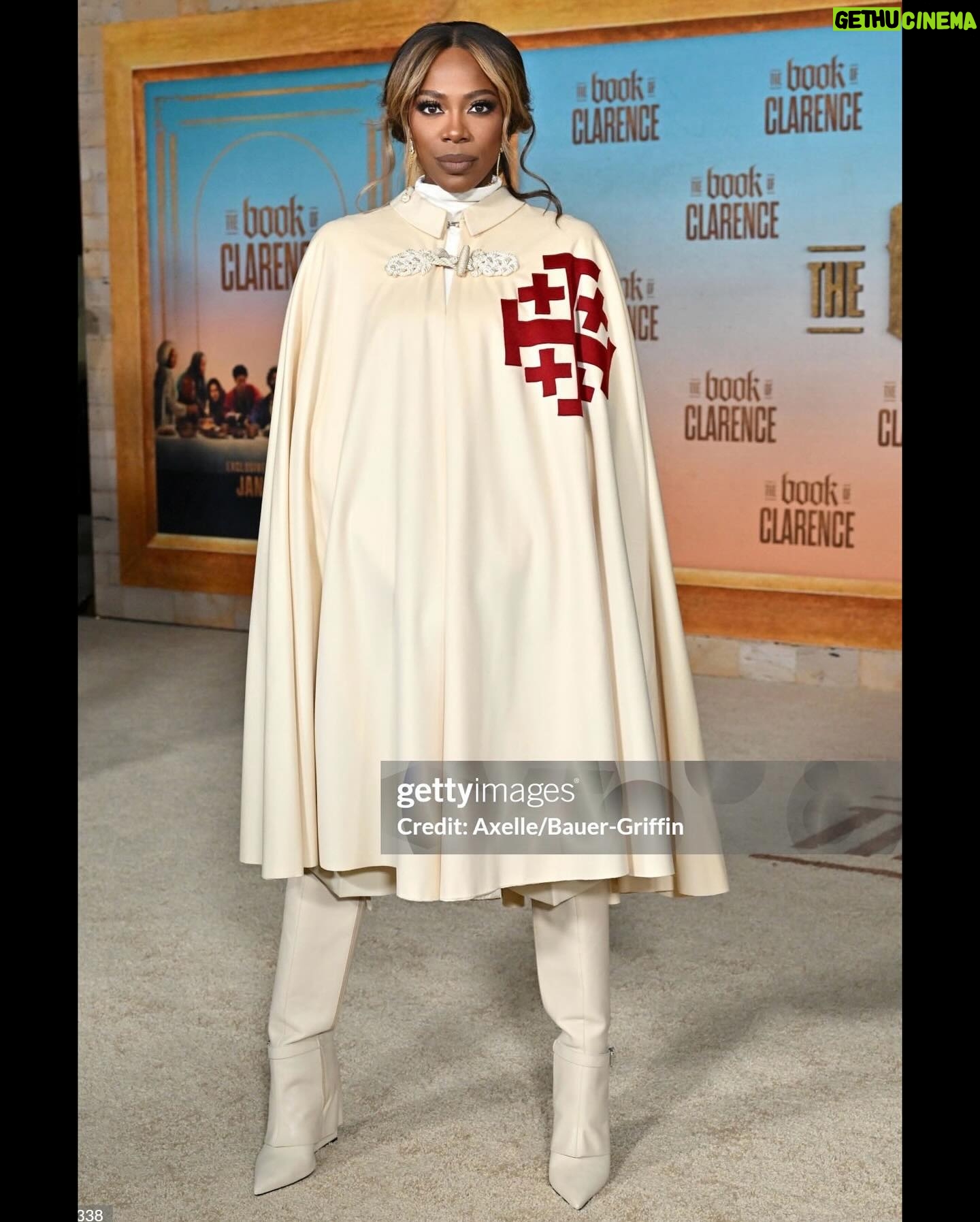 Yvonne Orji Instagram - Lord, have mercy. Father, help us all… 🙏🏾 • Yall, The @bookofclarence is a MUST SEEE! The performances were brilliant. The direction is immaculate. @jeymes did what was SUPPOSED to be done! In theaters THIS Friday! Let’s break the box office • Hair: @jacobaaronn Makeup: @kimoramulan Cape: Vintage boutique in Florence, Italy Shorts: @altuzarra Boots: @schutz Earrings: @earring_envy Glow: The Glory of God.