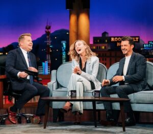 Yvonne Strahovski Instagram - Late late shenanigans tonight on @j_corden @latelateshow 😊 #latelateshow thanks for having me ⚡️