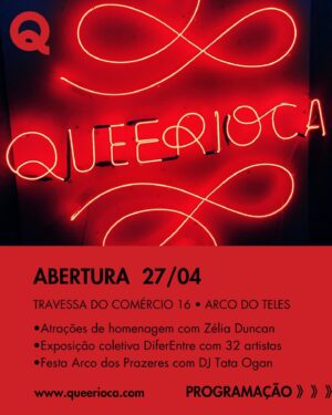 Zélia Duncan Instagram - O Queerioca vai nascer!!! O Primeiro centro cultural de arte e cultura LGBTQIAPN  do Brasil tem a honra de homenagear ninguém menos  Zelia Duncan em sua abertura! Multiartista, Zélia vai inaugurar vários espaços da casa com literatura, cinema, teatro e, claro, música! Uma deliciosa roda de samba, muito bem acompanhada de Ana Costa! Além dela, 32 artistas plásticos contemporâneos se unem na exposição DiferEntre, com curadoria de Daniel Toledo. O after é pilotado pela DJ Tatá Ogan!
Em breve mais informações do que entra em cartaz na casa ❤️🌈