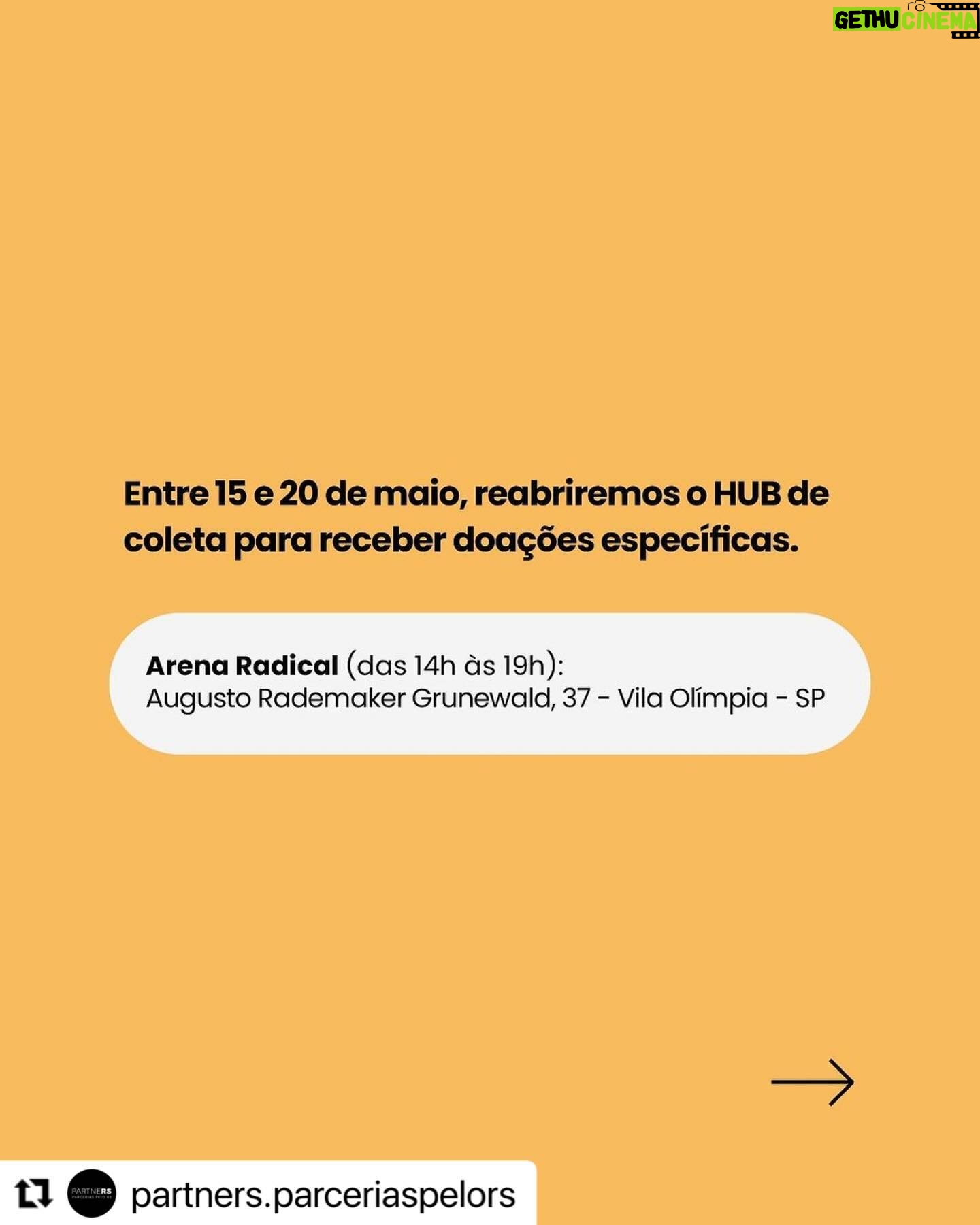 Zélia Duncan Instagram - Ímãs! Atenção para nova coleta de doções para o RS em SP! ・・・ Estamos reabrindo o hub de coleta na Arena Radical para receber doações específicas. Junte-se a nós e faça a diferença! 💚❤️💛 @partners.parceriaspelors #ajudars