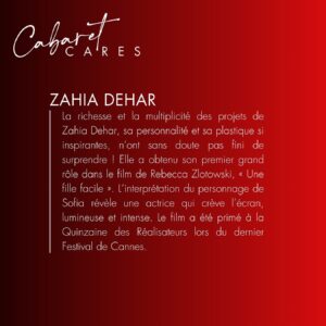 Zahia Dehar Instagram - Zahia Dehar, Marraine de Cabaret Cares 

Allanah Starr présente Cabaret Cares 
Les artistes se mobilisent en soutien à AIDES et Shams 
Le 21 mai au Théâtre du Gymnase 

🎟️ Tickets bientôt disponibles !
❤️‍🔥 Abonnez-vous et restez attentifs...

Zahia Dehar, Marraine of Cabaret Cares

@cabaretcares by @missallanahstarr the 21 of may at @theatredugymnase for @assoaides and @shams.france

🎟️ Tickets available very soon !
❤️‍🔥 Follow us and stay tuned...

Photo by : @mattdortomb 

Production : @la.neuvieme

#cabaretcares #cabaretshow #cabaret #showparis #cabaretparis #cabaretforrelief #laneuviemeproduction #spectacle #theatre #sortiraparis #paris #allanahstarr #AIDES #shams