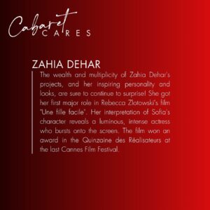 Zahia Dehar Instagram - Zahia Dehar, Marraine de Cabaret Cares 

Allanah Starr présente Cabaret Cares 
Les artistes se mobilisent en soutien à AIDES et Shams 
Le 21 mai au Théâtre du Gymnase 

🎟️ Tickets bientôt disponibles !
❤️‍🔥 Abonnez-vous et restez attentifs...

Zahia Dehar, Marraine of Cabaret Cares

@cabaretcares by @missallanahstarr the 21 of may at @theatredugymnase for @assoaides and @shams.france

🎟️ Tickets available very soon !
❤️‍🔥 Follow us and stay tuned...

Photo by : @mattdortomb 

Production : @la.neuvieme

#cabaretcares #cabaretshow #cabaret #showparis #cabaretparis #cabaretforrelief #laneuviemeproduction #spectacle #theatre #sortiraparis #paris #allanahstarr #AIDES #shams