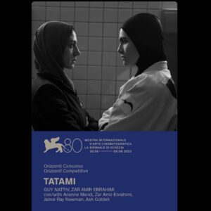 Zar Amir Ebrahimi Instagram - It’s an absolute great honor to show our TATAMI in @labiennale 
So proud to collaborate on this unique movie with a creative, generous, caring artist and human being @guy_nattiv, incredibly hardworking @arienne_mandi and loveliest cast and crew ever! Special thanks to @jaimeraynewman4real @elhamerfani.official @yuvalorr2405 and our Georgian crew for all your efforts to bring this story to cinema… 

Tatami is the story of many Iranian athletes who lost their lifetime opportunities, sometimes forced to leave their countries and beloved ones because of the conflict between systems and governments. May this artistic and cinematographic collaboration be a tribute to them, beyond frenzies of blind hatred and mutual destruction. 

تاتامی داستان آشنای ورزشکاران و قهرمانان ایرانی‌ست که فرصت‌هایشان را با فشارهای حکومت ایران و سیاست‌های غلط و جنگ بین قدرت‌ها از دست دادند و مجبور به ترک خانه و کشورشان شدند اما قهرمان ماندند و رویایشان را آنسوی مرزها دنبال کردند.

گای نَتیو یکی از انسان‌ترین هنرمندانی که شناخته‌ام و من این فیلم را مشترک کارگردانی کردیم و بزودی در فستیوال فیلم ونیز برای اولین بار نمایش داده خواهد شد. 

@toddmartin @lirrr_katz @ash_goldeh @sinaparvaneh @mehdibajestani @adrianattelier @justinaofficialll @rangzine @keshetinternational @new_native_pictures @westend_films @ezronia