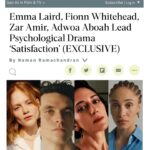 Zar Amir Ebrahimi Instagram - Happy to share this special one with an incredible lead and partner in crime @emmalaird soon with you all! Stay tuned 🙌 فیلم جدید در راه به کارگردانی الکس بورونووا و به نام سَتیسفَکشن ! ترجمه فارسی‌ش رو نمی‌دونم هنوز چی باید گفت! باید اول خودم فیلم رو کامل و بعد از پایان صداگذاری‌ش ببینم :) یک چیزی در مایه‌های رضایت ولی حتما تیتر فارسی جالب‌تری از ترجمه کلمه به کلمه، به فکرمون خواهد رسید! اِما و فیون هر دو بازیگرهای جوان و بسیار بااستعدادی هستند و کار باهاشون خیلی لذت‌بخش بود. من تهیه‌کننده اجرایی فیلم هم هستم ✌️