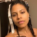 Zazie Beetz Instagram - Ignore the background, but @emmadub and @dadddddee bleached my brows. Can you even tell?