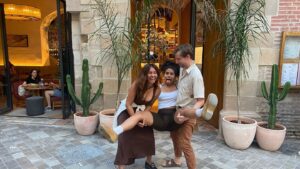Zazie Beetz Instagram - Okkkkkkk so it’s been 7 months since I last posted! What in the world have I been up to? Who knows? I don’t. 
Anyway, I wanted to come back on here and share a couple of #blackmirror photos (season 6 is now on #netflix !) and reminisce about the time when @davidrysdahl @dannyramirez @clararugaard and I went galavanting around Spain (faking that it was LA for the show!!). There are wild pigs in Malaga??!! Wow. A good time was had by all. 
Thank you to the wonderful team at Netflix, Charlie Brooker, my gorgeous stunt double @chadwickstunts , @jessicarhoades @georgielowe1 (and many others, naturally) for this wild experience. And @germanbreeze (dearest Uta Briesewitz, our director) I am so happy we got to collide and make this together. You are, as your Instagram handle suggests, a breezy breath of fresh air. 

I have loved Black Mirror from the very beginning!! Such an honor to be a part of this story. 

Ok, Ciao darlings!