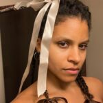 Zazie Beetz Instagram - Ignore the background, but @emmadub and @dadddddee bleached my brows. Can you even tell?