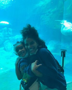 Zazie Beetz Instagram - Me and my Lottie. Me and my Lottie. Van and Lottie. Zazie and Austin ♾ 
Mr. Chocolate really is TRIFLING this whole damn episode, but he doesn’t know about mama daughter bonds!

WORK ETHIC! 
Tonight on FX, tomorrow on Hulu. 
🍫 
@austin.elle.fisher 
@muraihiro 
@donaldglover 
@janinenabers 
@steve_g_lover 
@casprenger 
@octopusfeet3