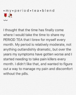 Zazie Beetz Instagram - • m y • p e r i o d • t e a • b l e n d •
🌹🥀
〰️
• s w i p e • f o r • r e c i p e • a l t e r n a t i v e s • a n d • o t h e r • t h o u g h t s • 
🌹🥀 
〰️
• b a s i c • i n g r e d i e n t s • b e l o w • i f • y o u • d o n t • w a n t • t o • r e a d • f u l l • p o s t •
🌹🥀
〰️
• r e d • r a s p b e r r y • l e a f • t e a •
• f e n n e l • t e a •
• l e m o n • b a l m • t e a • 
🌹🥀
〰️
• w e • m u s t • p r o t e c t • a l l • w o m e n • w h e t h e r • o r • n o t • t h e y • m e n s t r u a t e •
🌹🥀
〰️
• y o u r • w o m b • y o u r • c h o i c e •
🌹🥀
〰️