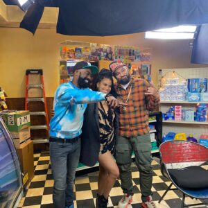 Zazie Beetz Instagram - Thank you @shodesusandmero for having me 🦋💙💎
I genuinely had such a fantabulous time. You two are so easy to talk to and connect with! Can’t wait for another round at the bodega one day- the wine you gave me was genuinely very good, and I’m not really one to have real opinions on the flavor profiles of ~wine~ 🍷 But that speaks to the quality of everything you guys do! 

Watch tonight on @showtime 
@desusnice @thekidmero @ninedaysfilm
Bodysuit by @shopbombchel