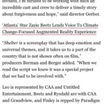Zazie Beetz Instagram – We’re making a movie!!! So proud and honored to be a part of Shelter (that I’m also helping produce!!) with such a talented and hardworking group of people. @davidrysdahl wrote the script and will be starring in it- and I really, really couldn’t be more proud of his tenaciousness, talent, creativity, and ability to bring everyone together 🖤 so looking forward to sharing this story with the world! @jennysuegerber @jasonmichaelberman @halafinley @markbergernyc @datariturner @bp_films_ @_willraynor91