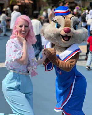 ALB in Wonderland Instagram - you can tell I'd never been to a Disney park before by the mere fact that I wore POLYESTER TROUSERS... a fool