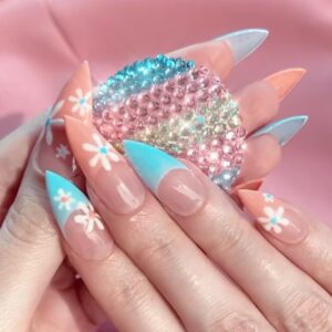 ALB in Wonderland Instagram - nail closeup! what’s better for summer than daisies right? #pride