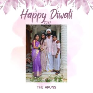 Aarthi Mohan Instagram - ✨️Diwali 2023✨️

May the festival of lights bring prosperity to all! 
Happy Diwali ✨️ 
.
.
.
#festivevibes #diwali2023 #familytime #beingtraditional #beingindian #happiness #feelingblessed #forevergrateful #mineandmineonly #purviarun #arnavvijay