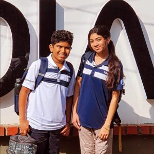 Aarthi Mohan Instagram - Their last first day together 🥹
Time flies and how! 
Education is one of the biggest gifts, we as parents can give our kids. And this place sure has the best memories for us all! 
I still remember holding Purvi's hand and taking her to her first day of kindergarten! 
So many years flew by so quickly, in the blink of an eye! And here she is posing for the first day photo in school for the last time. 
It is a special day for me and I had to document it and share it as one of my core memories!
Motherhood has definitely made me strive to bring out the best version of myself, not only for my kids but to my benefit as well.
And I wouldn't trade this time I get to spend with my kids for anything else in this world!
.
.
.
#firstdayofschool #mykidsmyworld #makingmemories #mydaughtermypride #mysonmyjoy #jusbeingus