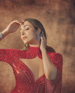 Aastha Sharma Instagram - Lady in Red ❤️❤️❤️ @malaikaaroraofficial for an event in Outfit @chiselbymr Earrings @maiiarabymn via @thewisedesign Ring and Bracelet @renuoberoiluxuryjewellery via @amigos.rizwan Styled @aasthasharma @wardrobist @gehnadholakia Assisted by @shatakshipandeyy Makeup @meghnabutanihairandmakeup Shot by @homyarpatel