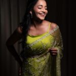 Abarnathi Instagram - 🍀🍀✨ Paparazzi @johnmadan_photography Stylist @smitha_prakash19 Designer @diademstore.in Blouse @deepoodesigners.in Hairstylist @makeover_by_rubysharma Mua @noormakeup_mehndi Heels @zara #neon #neonvibes #jfwawards #sareelove #sareeindia #irugapatru❤️ #blessings #instadaily #instagram #today #trendingreels #trendingnow #poses #positivity #love #smile #abarnathi #fashionstyle