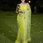 Abarnathi Instagram - Vibe of #irugapatru Pavithra 💚✨ @jfwdigital @jfwbinge #jfwawards Paparazzi @eyeclickzstudio Stylist @smitha_prakash19 Designer @diademstore.in Blouse @deepoodesigners.in Hairstylist @makeover_by_rubysharma Mua @noormakeup_mehndi Jewels @rimliboutique Heels @zara #sareelove #awards #actress #movie #irugapatru❤️ #abarnathi #today #instagood #instaphoto #sareefashion