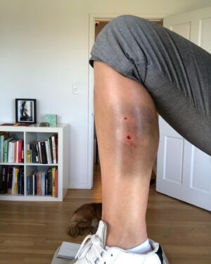 Abbie Cornish Instagram - A giant Anaconda bit my leg.