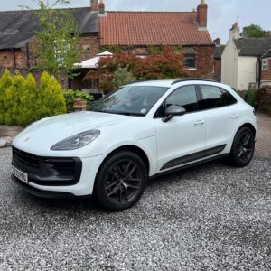 Abbie Eaton Instagram - Thank you to @porsche_gb for lending me this lovely Porsche Macan T, in Carrara white metallic. 

I covered some good miles in it and found it to be exceptionally comfortable, helping me drive all over the country sorting things out for the wedding 💪🏻

But also, for my little cousin to have a stunning car to drive her to her wedding venue 😍

#Porsche #MacanT #265HP #CarraraWhiteMetallic