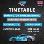 Abbie Eaton Instagram – Here are the timings for the @porscheraces_gb on track action this weekend at @doningtonpark. 

🕑 Qualifying Saturday 13:50
1️⃣ Race 1 Sunday 12:10 
2️⃣ Race 2 Sunday 16:30 

See you there! 👋🏼 

#Rebelleo #Motorsport #Porsche #PCCGB #BTCC #DoningtonPark #AbbieEaton