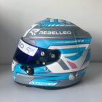 Abbie Eaton Instagram - Rebelleo Helmet 🔥 Really happy with how this one came out! Similar to my previous couple of helmets in design but this year I’ve swapped the ⭐️ for the Rebelleo R and utilised the Rebelleo colours. I love it! What do you think? 😍 Helmet: Arai GP7 SRC Painter: @rennatdesign Design: @mdm_designs #Helmet #Arai #Rebelleo #Paintjob