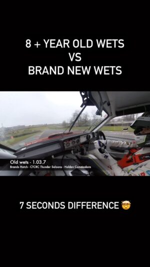 Abbie Eaton Instagram - As you may remember from the Silverstone onboard a few weeks ago we’ve been struggling to get any grip from the Holden in the wet. 

Fast forward to Brands Hatch R1 and it was much the same. So after years of complaining I was finally allowed some new wets and here is the result! 

1.03 lap time down to 56 seconds ✅

Enjoy!