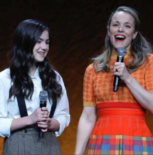 Abby Ryder Fortson Instagram - So fun tonight on stage at @caesarspalace for @cinemacon with my movie mom #rachelmcadams introducing our movies @margaretmovie #areyoutheregoditsmemargaret with #robertdeniro #keanureeves  #sebastianstan #chadstahelski #sebastianmaniscalco #joedrake #lesliebibb Couldn’t do it all without my incredible team and director @kellyfremoncraig @canyonjim and all the cast and crew❤️❤️ @abbyryderfortson