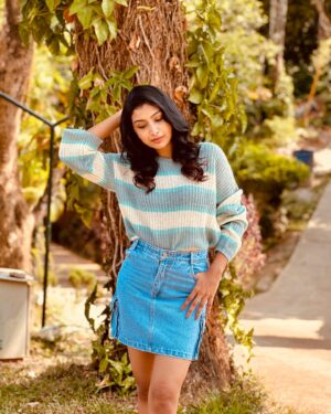 Abeneya Nethran Instagram - The LAST SLIDE >>> is my favourite 🫠🩵

Pc @iam.anchana 

#insta #abeneya #instagram