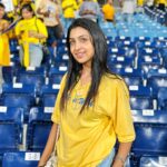 Abeneya Nethran Instagram – My 11.11 wish (I.e my childhood wish ) came trueeeeeee🥺🥺yesss!!! I cried apart when he played the match today which was reallyyyyyyyyyy unexpected 🫠🫠🫠🫠🥺🥺
And ukw this was  the 1st ever match on live for me🥺🎥 
That 10 yr old ABE would be soooo muchh happier nowwww! As I am now who became a huge fan and had a huge respect on Namma THALA DHONI @mahi7781 from the World Cup match where they won after 28 years😌❤️ IDHU PODHUM ENAKU❤️🫠

Avaru vandhapo…! That GOOSEBUMPS moment AND THE TEARS ON MY EYES😭 I didn’t even expect that I would get tears!! 
It was that emotional moment for me who just accomplished one of the childhood wish of KUTTY ABEEE ! 
Huge respect to him 🫡 as alwayssss!!

My one best dayyy to be cherished!!!!!! 🥺

Csk!!!!!!! 💛

Pc- @iam.anchana 🥺🥺🫂🫂

#dhoni #csk #ipl #match #abeneya #instagram #1111 #makeawish #mahi