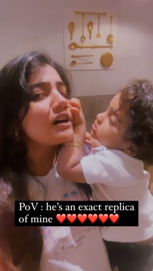 Abi Navya Instagram - My exact replica ❤️💋😘😘😘
Love you so much dhruv 🤩🤩🤩🤩