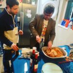 Abigail Breslin Instagram - A very Breslin thanksgiving. Cooking by @kimvention , carving by @ohnospenny and photobombing courtesy of @richruski 📸: me :)
