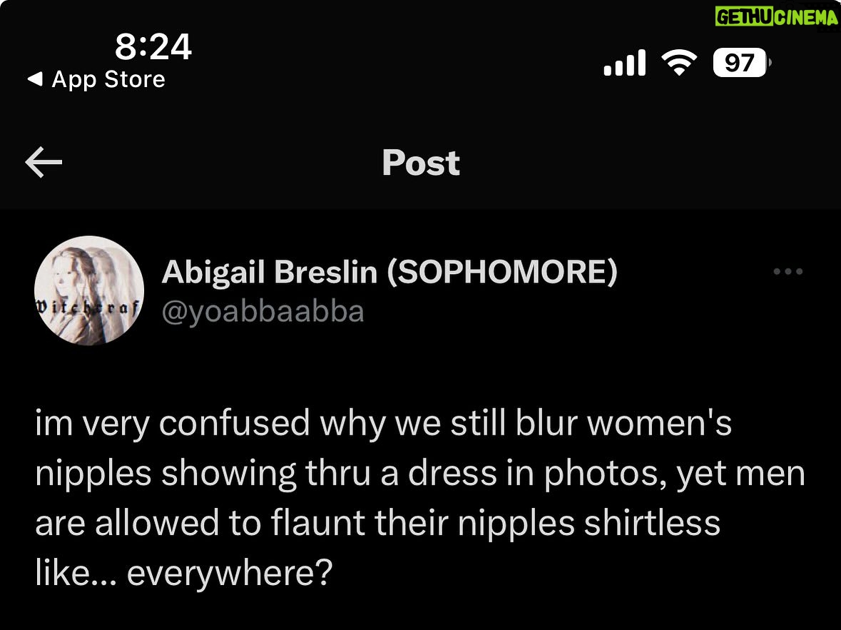 Abigail Breslin - 4.7K Likes - Can someone plz explain this double standard?