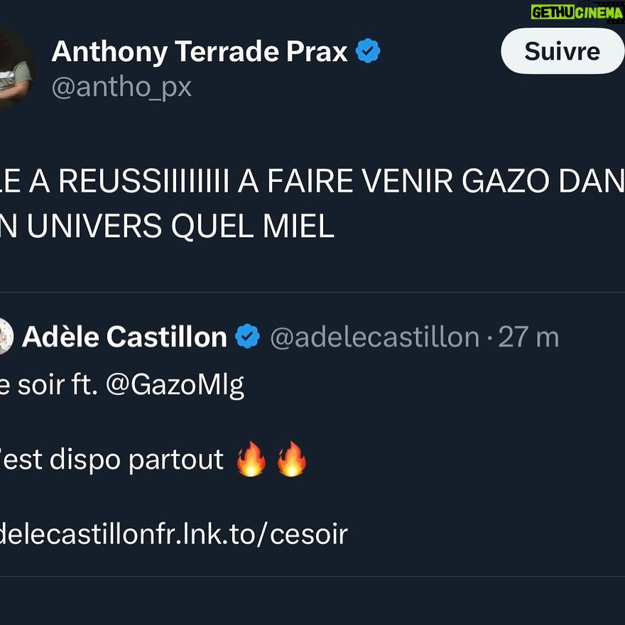 Adèle Castillon Instagram - Wooooowww!!! Quel accueil vous avez fait a notre son !! Merci la team, vous êtes les meilleurs 🫶🏼🫶🏼🫶🏼 Ça fait tellement plaisir de vous lire et regarder vos retours. Merci à tous ceux qui sont là depuis le début, qui m’accompagnent dans mon évolution et qui me voient grandir. Bienvenue aux nouveaux qui rejoignent l’équipe 🩸❤️ Continuez de partager le son 😈 #gazopolyvalent