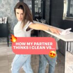 Ada Nicodemou Instagram - Back with this cursed filter to bring you…expectations vs reality, cleaning edition 😂🧹
