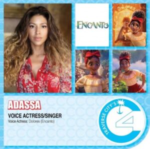 Adassa Instagram - So happy to be joining you all LIVE 😊at Cherry 🍒 Capital Con in Traverse City, MI May 24-26 #encanto #adassaofficial #meetandgreet #comicon