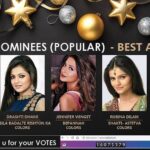 Aditi Rathore Instagram - Thank you for the love ❤ . @Regran_ed from @theita_officialpage - #ITA2018 Top-5 Nominees Popular: Best Actress @ad_aditirathore93 @dhamidrashti @jenniferwinget1 @rubinadilaik @officialsurbhic #nominees @anuranjan1010 - #regrann