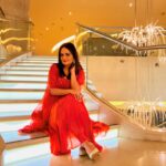 Aditi Singh Sharma Instagram - 🧡 Stylist : @styledbysujata Styling team : @_jyoti_808, @ashwinishajigeorge13 Outfit : @houseofkarigiri Earrings : @bellofox Ring: @vanijewels_byvaidehi