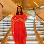 Aditi Singh Sharma Instagram - 🧡 Stylist : @styledbysujata Styling team : @_jyoti_808, @ashwinishajigeorge13 Outfit : @houseofkarigiri Earrings : @bellofox Ring: @vanijewels_byvaidehi